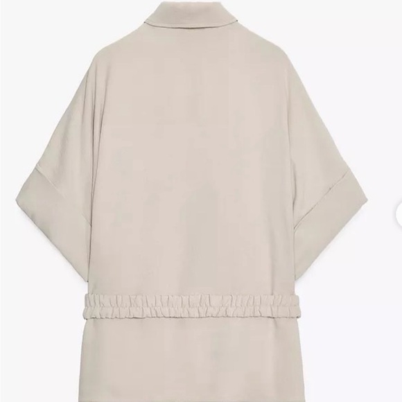 Zara Belted Safari Shirt – Sand | Size M | New with Tags - Picture 3 of 10